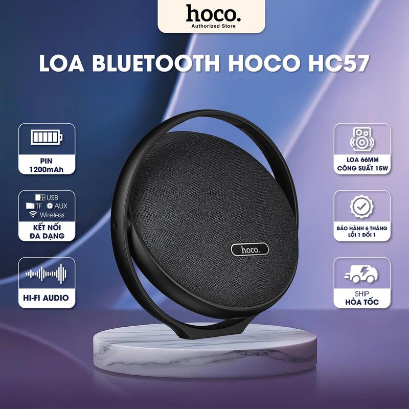 Loa Bluetooh HOCO HC57 , Âm Thanh Sống Động, Pin Dung Lượng Lớn, Kết Nối Ổn Định, Loa Du Lịch, Xách Tay,