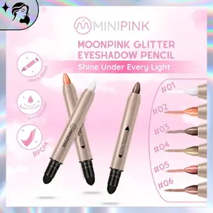 MINIPINK Moonpink Double Head 2in1 Eyeshadow Pencil Glitter Shimmer Long Lasting MP068