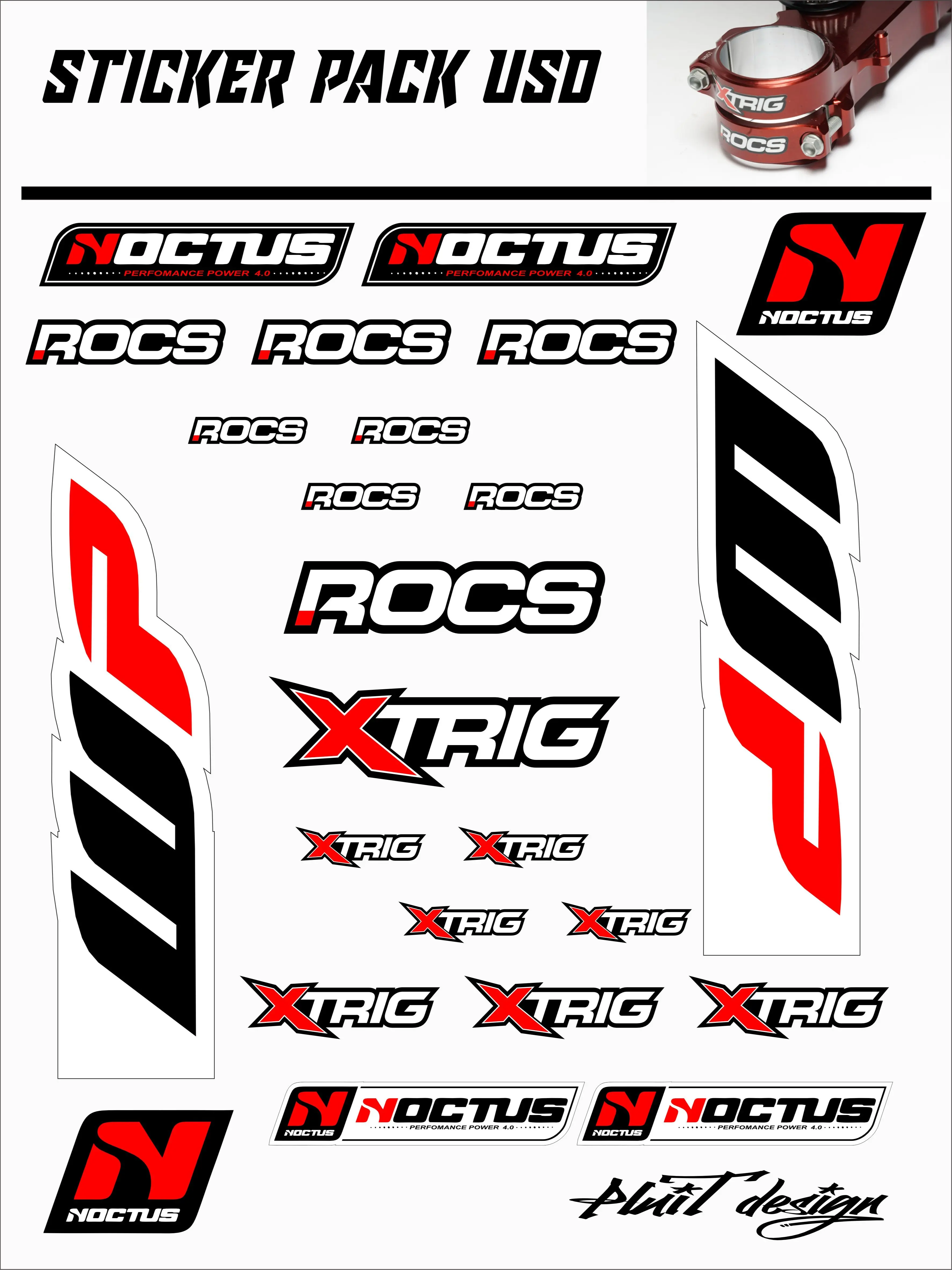 STICKER PACK USD REAL JUMP HT WP SHOWA XTRIG ROCS EXPEDITION KYB