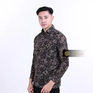 BATIK NAWILIS Kemeja Katun Pria SlimFit Lapis Furing Premium Motif PRAWIRA
