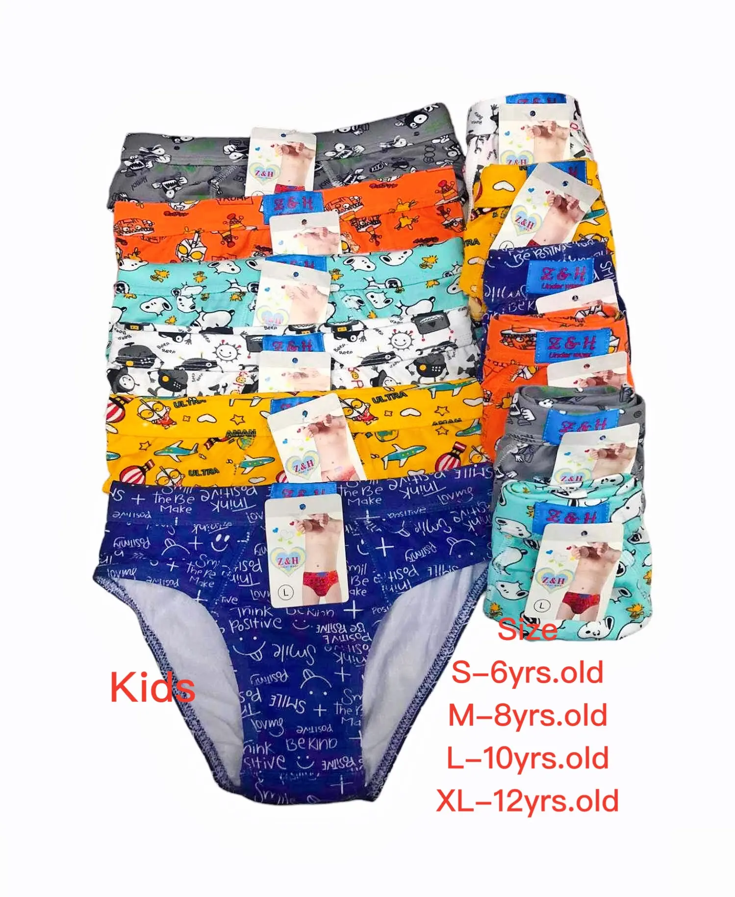 Z&H COD Boys' Cotton Briefs with Printed Design 6/12 - Kids Fashion, Boys Clothes