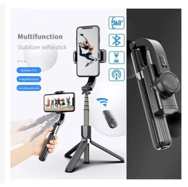 STABLE TRIPOD L08 SELFI STICK TONGSIS Aluminium Bluetooth Remote Kamera Stabilizer Ponsel Panjang 0