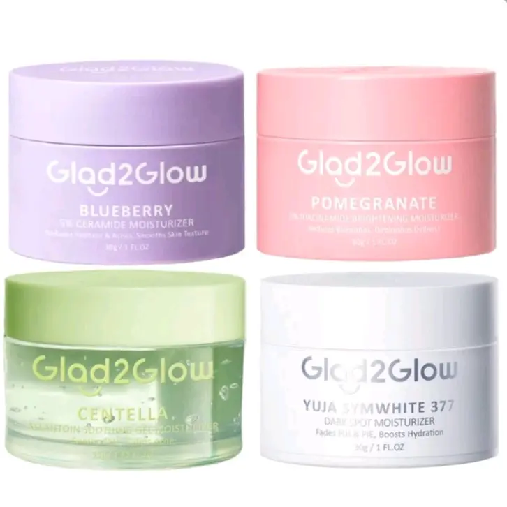 Glad2glow moisturizer series