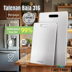 Talenan Stainless Stell 316 Dua Sisi Talenan Anti Bakteri dan JamurTalenan Multifungsi Papan Alas Potong Daging Ikan Tahan Selamanya Higienis Food Grade Kitchen Tools
