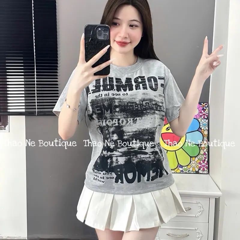 [COTTON 4 CHIỀU VIP] ÁO THUN BABYTEE NỮ IN HÌNH FORMULA FORM VỪA VẶN TÔN DÁNG COTTON 4 CHIỀU. 4