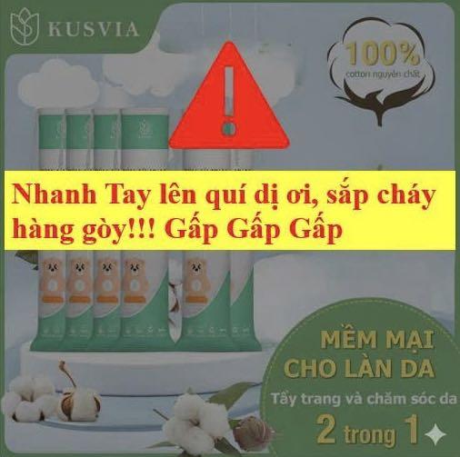 Kusvia Combo Bông Tẩy Trang 150 Miếng/Gói Mềm Mịn 100% Cotton Tự Nhiên Không Xơ Bông Thấm Hút Tốt Dùng Dùng Đắp Lotion Mask, Tẩy Trang Chuyên Dụng Cho Da Nhạy Cảm Bộ Mỹ Phẩm BTT Chính Hãng