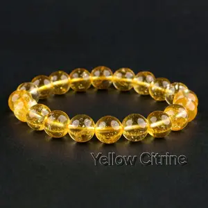 Gelang Stone Natural Yellow Citrine Original Garansi
