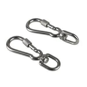 Pengait Tali Anjing Stainless Kait Pengait Swivel Eye Bolt Snap Hook