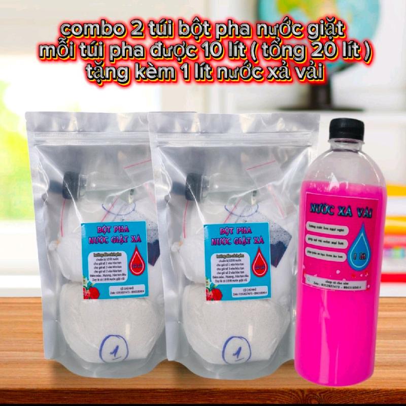  # 2 túi bột pha nước giặt tại nhà - mỗi túi pha được 10 lít :  tổng 20 lít   KÈM QUÀ TẶNG   