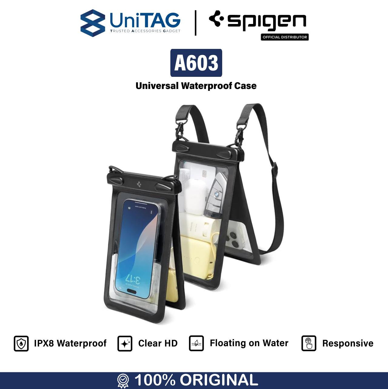 Spigen WaterProof Case Pouch Dual A603 Aqua Shield Waterproof Phone Case - Black ACS09745-1
