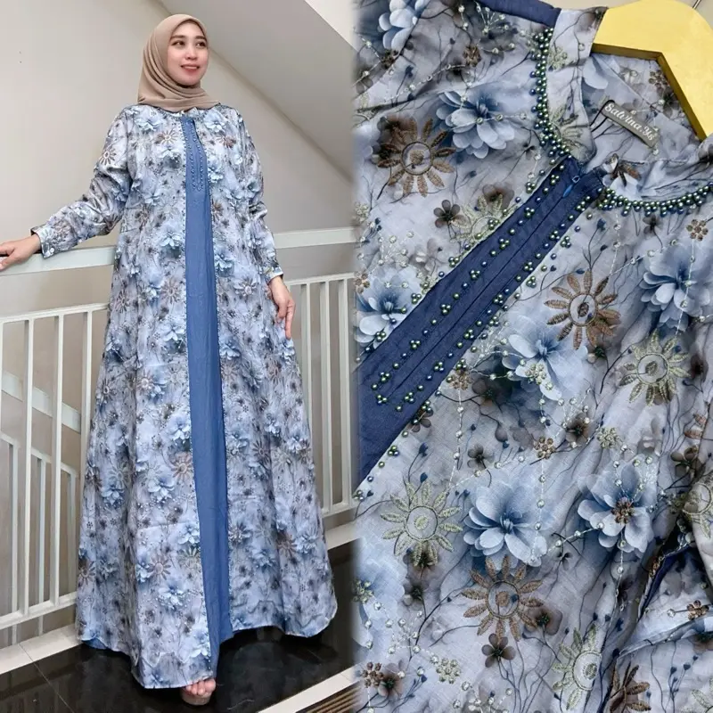 READY STOK SALVINA GAMIS KATUN BORDIL 2 LAYER PAYET