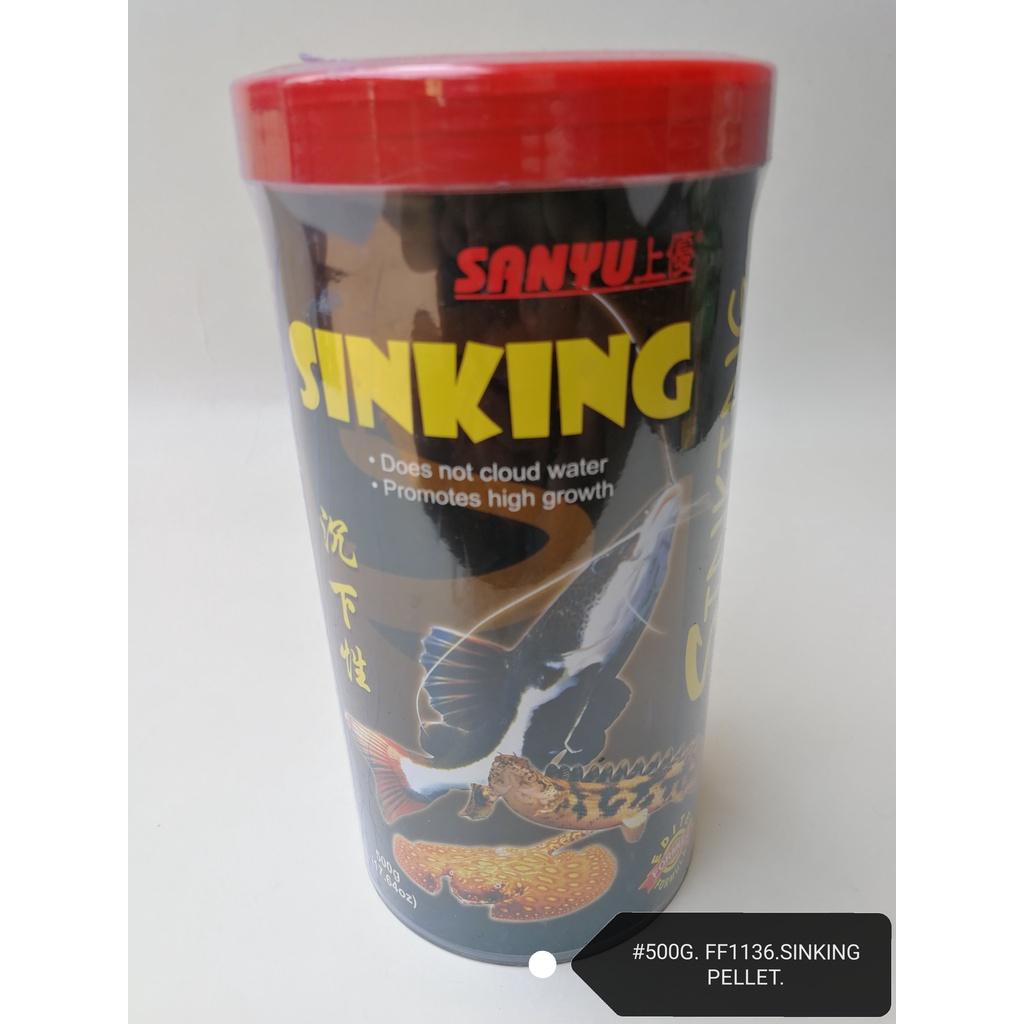 Sanyu Sinking Fish Pellet 500gram Aquarium Food Feed Makanan Ikan Akuarium Tenggelam