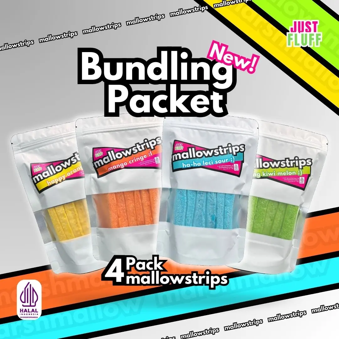 4 PACK MALLOWSTRIPS [HALAL] JUSTFLUFF MARSHMALLOW [4 PACK]