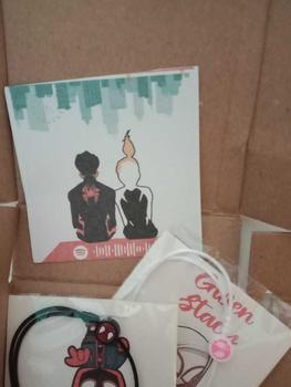 Product Review of Gelang Couple Spiderman Miles Morales & Gwen Stacy Free Box Tali Waterproof Anti Air Satin Hitam Lembut Copel Super hero Into the spider verse gelang  couple from G**N 友** 0
