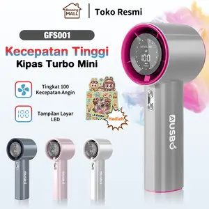 BBOOING MALL Kipas tangan USB mudah digunakan dan praktis dibawa, dilengkapi tali gantungan, anginnya kencang dan dapat disesuaikan hingga 100 tingkat