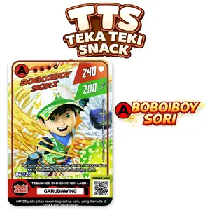 Kartu Choki Choki Hologram Boboiboy Sori (A) + Bonus 9 kartu Basic batch 2
