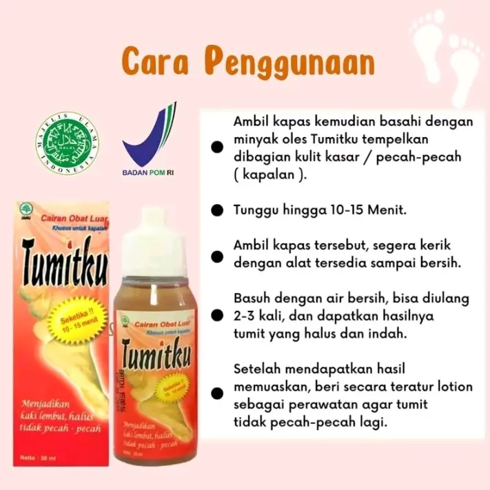 Tumitku Cairan Penghalus Tumit Pecah dan Kasar BPOM 30ml kapalan lotion perawatan kaki Tangan Hand Kering 2