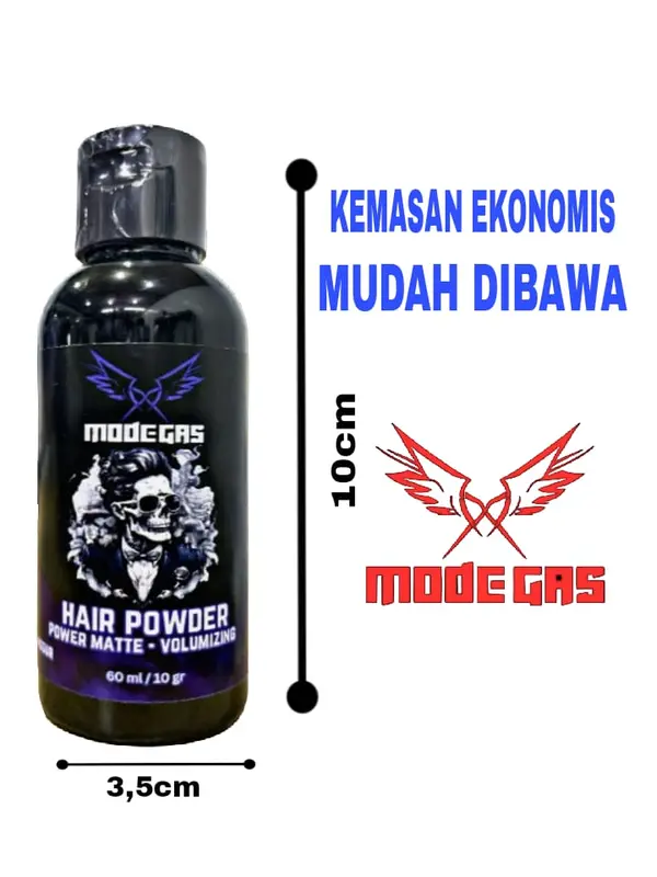 MG NEW HAIR POWDER MODE GAS GAYA RAMBUT DINAMIS KEMASAN 60ML PRIA DAN WANITA EKSTRAK LEBIH WANGI  Pomade Sisir obat  penumbuh  kumis styling  pomade 3