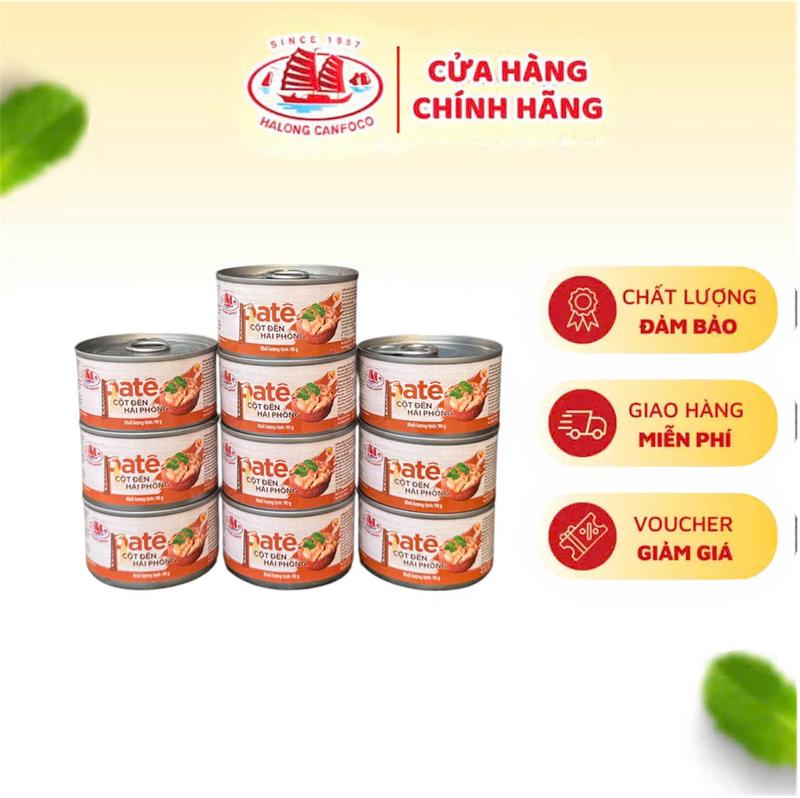 Hộp nhỏ COMBO 10 Hộp Patê Cột Đèn Hải Phòng 90G - Đồ Hộp Hạ Long - Ăn liền với bánh mỳ cơm xôi đều ngon dùng cho người lớn và trẻ em đều được. Tiện lợi mang đi du lich picnic đi làm.