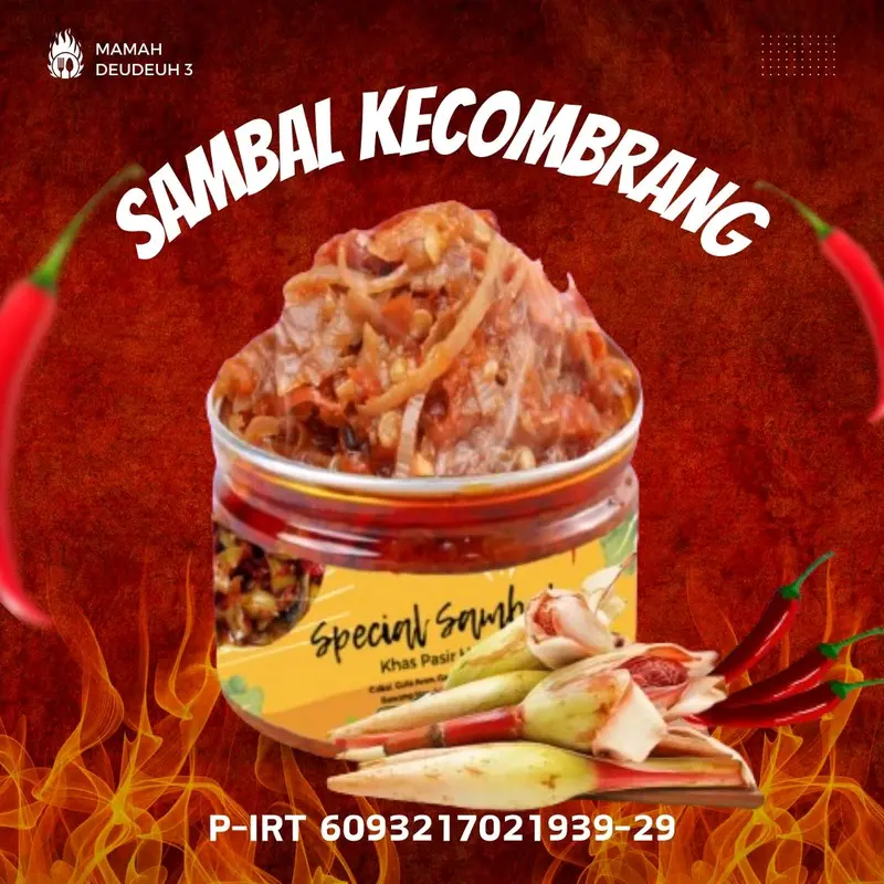 SAMBAL KECOMBRANG MAMAH DEUDEUH KEMASAN SETOPLES 200ML RASA PEDAS MANIS ASAM SEGAR 0