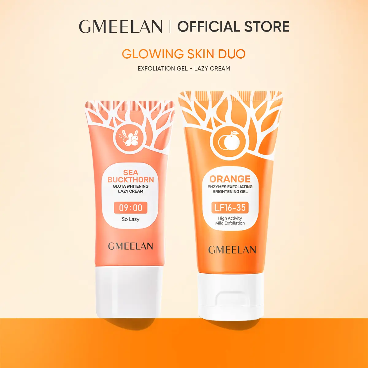 GMEELAN  Orange Exfoliating Gel Remove Blackheads + Gluta Whitening Lazy Cream Skincare