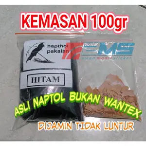 NAPTOL ORIGINAL PEWARNA PAKAIAN JEANS DAN KATUN KEMASAN 100gr ANTI LUNTUR