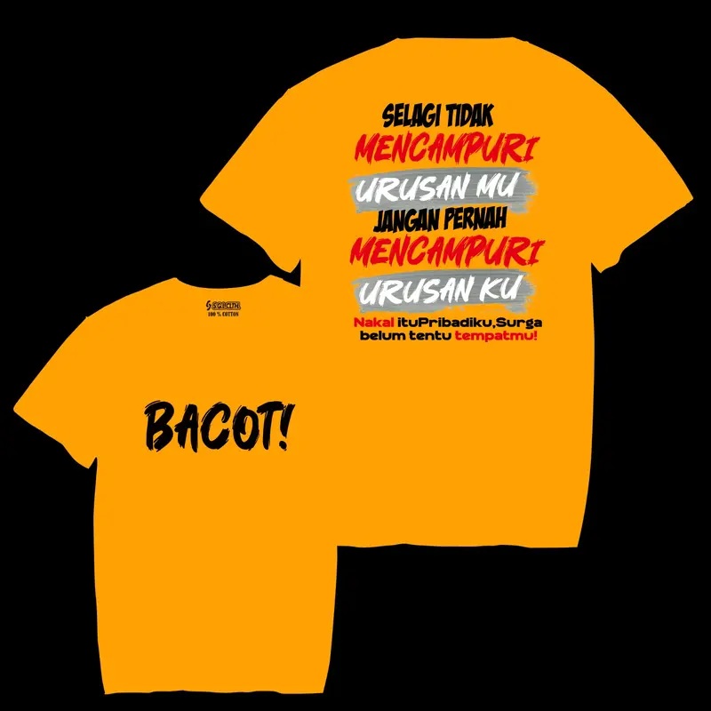 Kaos Bacot S.G.LCLTH Distro Pria Dewasa Baju Kata-Kata Viral Unik dengan Sablon DTF - Motif, Oblong 6