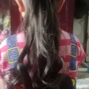 RAMBUT PALSU IKAT TALI PANJANG 35CM MOTIF GELOMBANG/RAMBUT PALSU KUNCIR PANJANG 35CM CURLY IKAT TALI