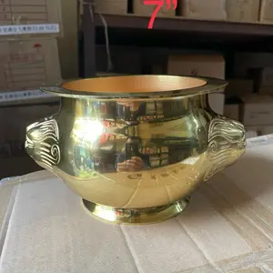 Hiolo kuningan kepala singa ukuran 7 inch