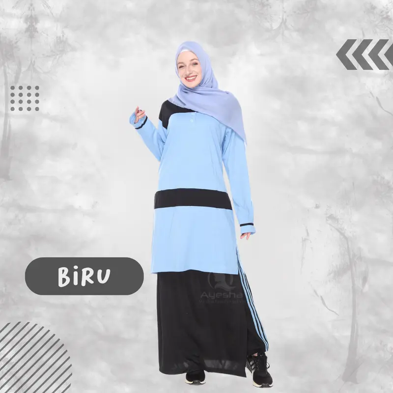 Setelan Baju Olahraga 04 Muslim Wanita Sport 1