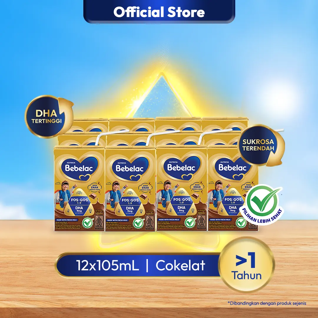 [BARU] Bebelac Susu Formula Cair Rasa Cokelat 105ml x 12