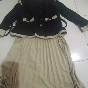 Baju Anak Perempuan - Dress Anak Perempuan Taqiyah Model Cardigan Pita dan Dress Plisket Terlaris / Fashion Anak Oneset Elegant Edisi Lebaran 2026 Terbaru