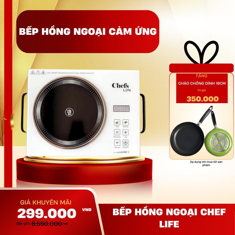 Bếp hồng ngoại Metro Chefs Life công suất 3500W điều khiển cảm ứng, bếp điện đơn mặt kính cường lực