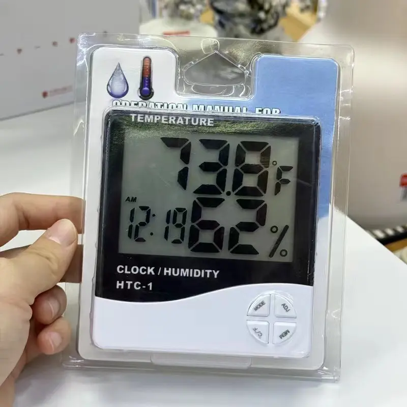 cod&ready HTC-1 Hygrometer Termometer Ruangan Digital Jam Thermometer Indoor HTC1 GLOBAL SHOP2008 5