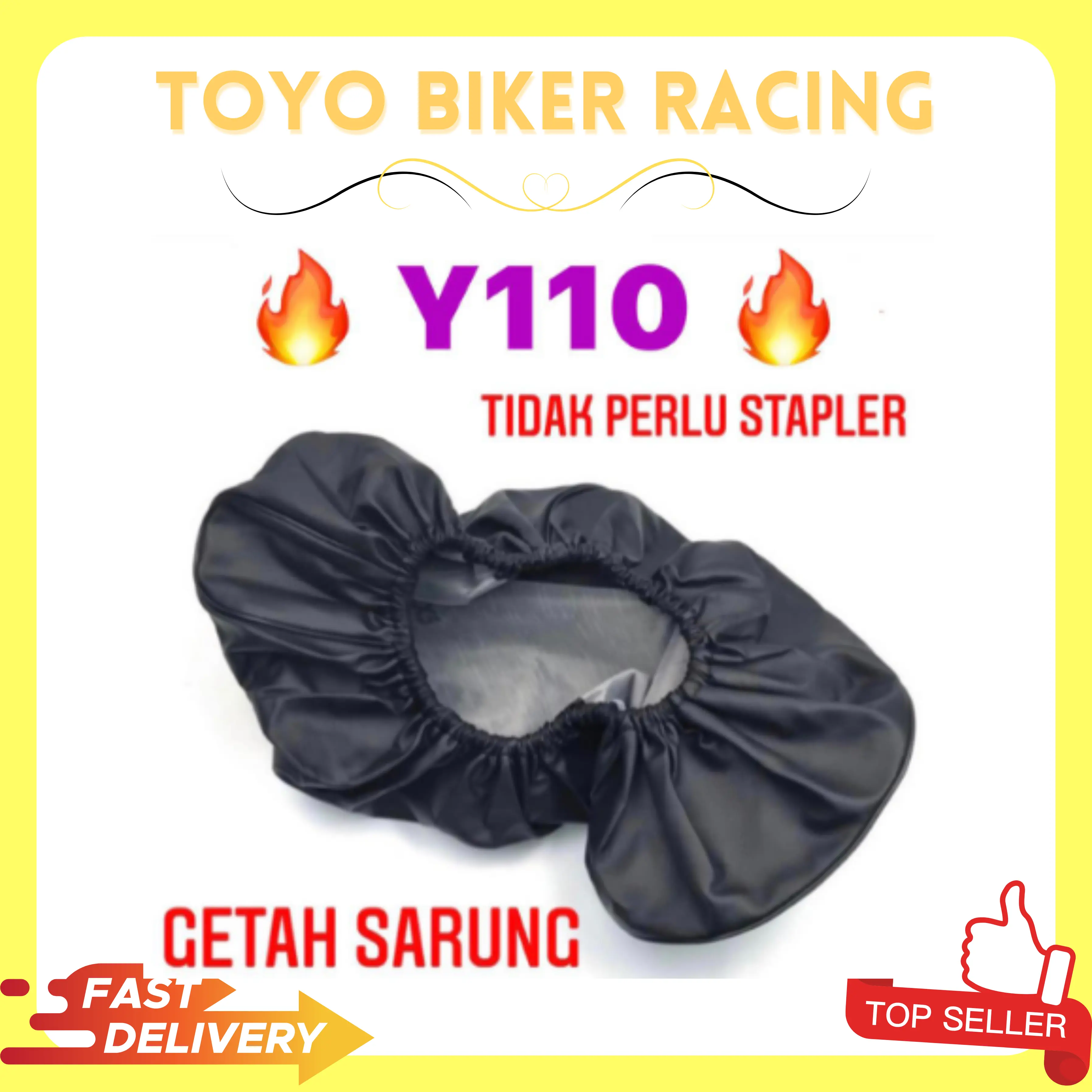 YAMAHA Y110 SEAT COVER (B) / Y110 Y110SS SS110 Y110 SS SEAT COVER RUBBER SEAT CUSION KUSYEN KAIN GETAH SARUNG SEAT COVER