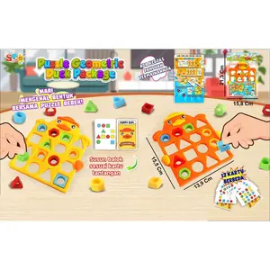 MAINAN EDUKASI ANAK PUZZLE GEOMETRIC BOARD MATCHING SHAPE/ PAPAN PERMAINAN EDUKASI ANAK SORTIR BENTUK GEOMETRI