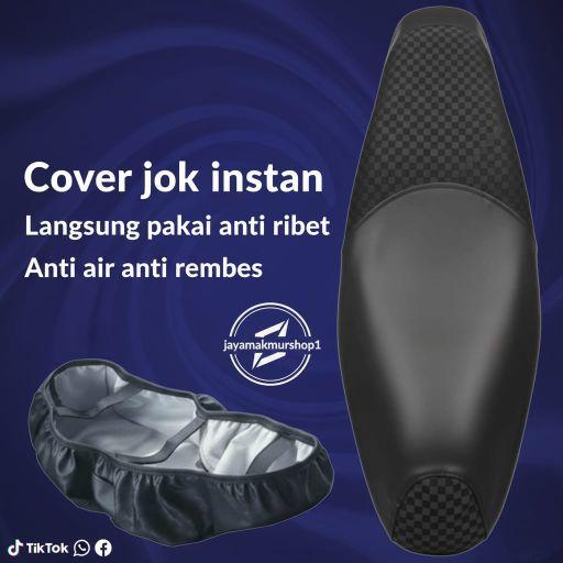 Sarung Jok Motor Kombinasi Langsung Pakai Anti Cakar Kucing Bahan Kulit Premium Amplas Jeruk Catur3D Anti Air Anti Rembes untuk Motor Anda