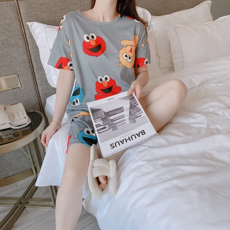 Opentunity Set Piyama Size M Lengan Pendek Celana Pendek Baju Tidur Wanita Premium Quality 4