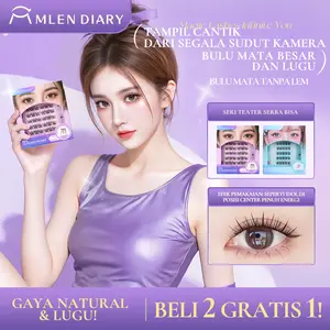 【TANPA LEM】Mlen Diary Bulumata palsu pemula bebas lem, tidak perlu menggunakan lem, bulu mata palsu dapat digunakan kembali