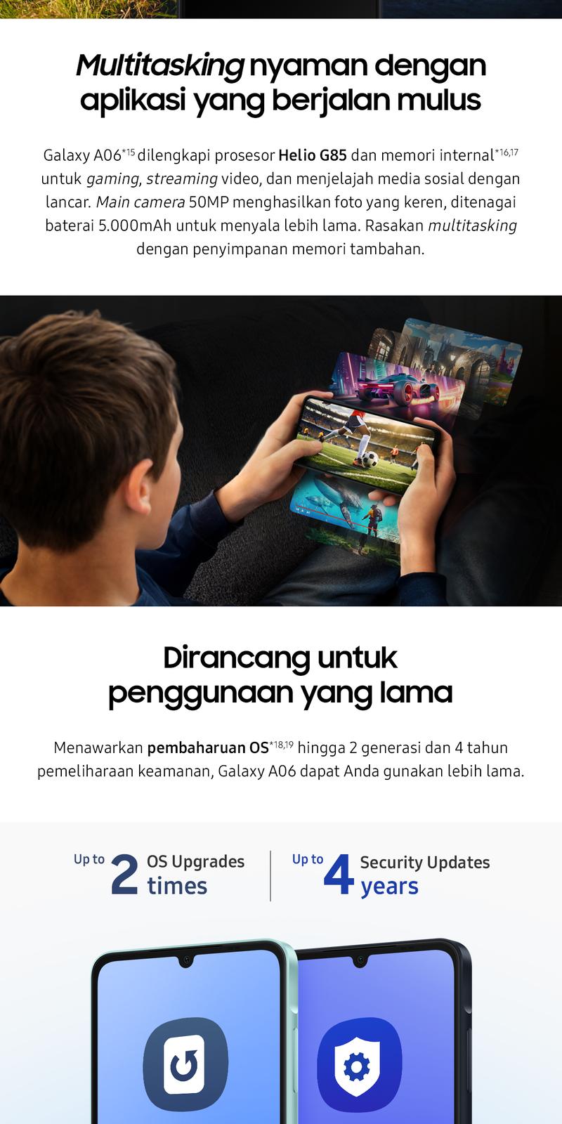 Product Introduction of Samsung Galaxy A06 6/128GB - | Baterai 6.000 mAh | 25W Fast Charging 6