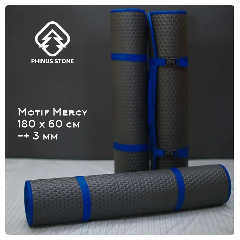 Phinus Stone - Matras Camping Matras Outdoor Matras Hiking Matras Yoga Color Blue Matras Tenda 180 X 60 CM Motif Mercy Premium