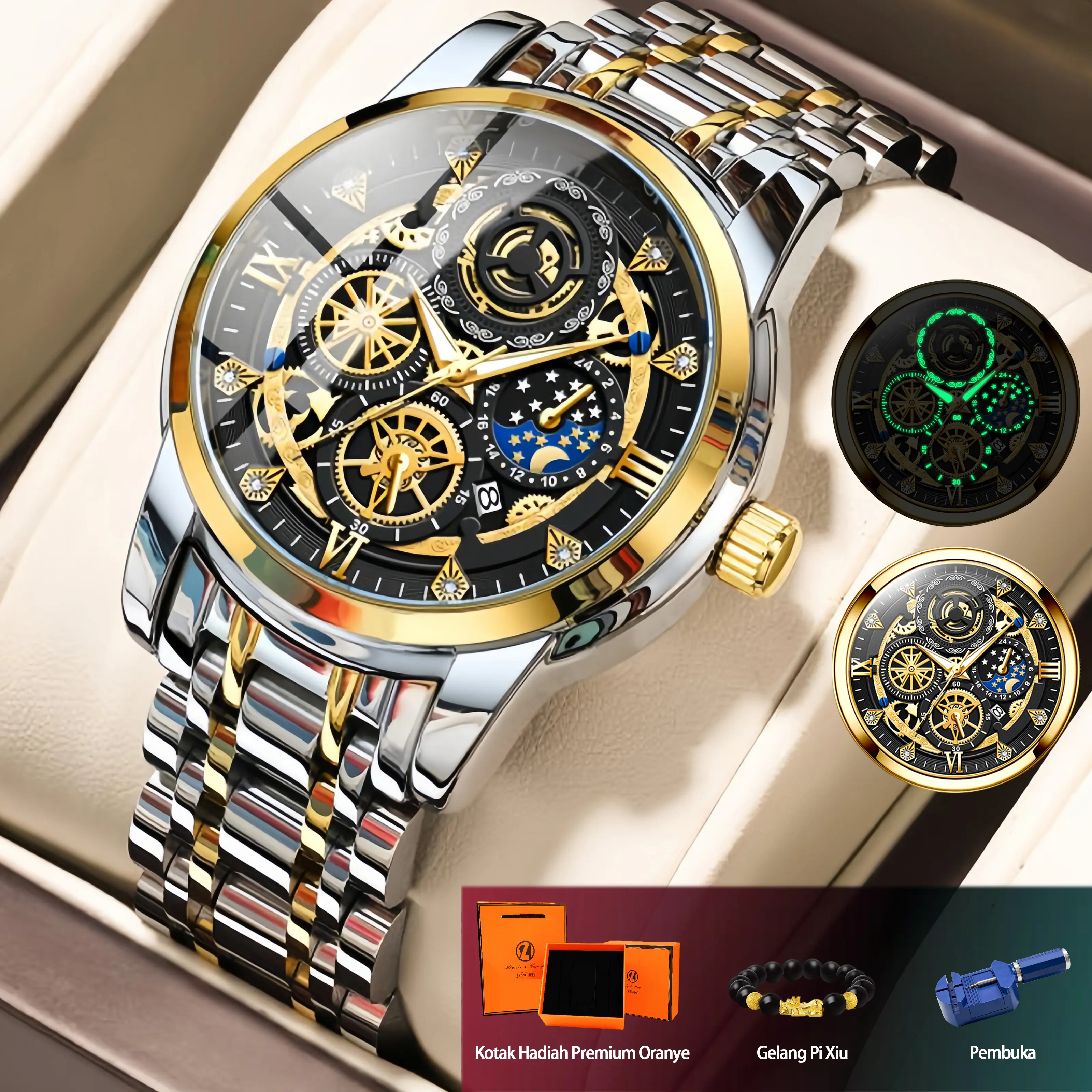 COD AIYISHI Jam Tangan Mewah Terbaru Tahan Air Men Watch Kalender Aktif BISA COD-2369 COD AIYISHI Jam Tangan Mewah Terbaru Tahan Air Men Watch Kalender Aktif BISA COD-2369