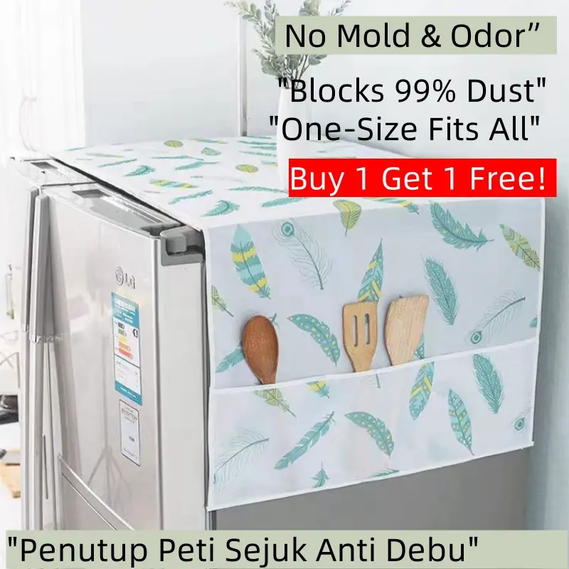 [2PCS]Kain Penutup Peti Sejuk, Penutup Kalis Habuk, Penutup Pelindung Kain Kalis Habuk Mesin Basuh, Penutup Peti Sejuk Penyimpanan Isi Rumah Kalis Minyak Ketuhar Gelombang Mikro ais beku washing  machine  cover penutup  peti  sejuk Supplies