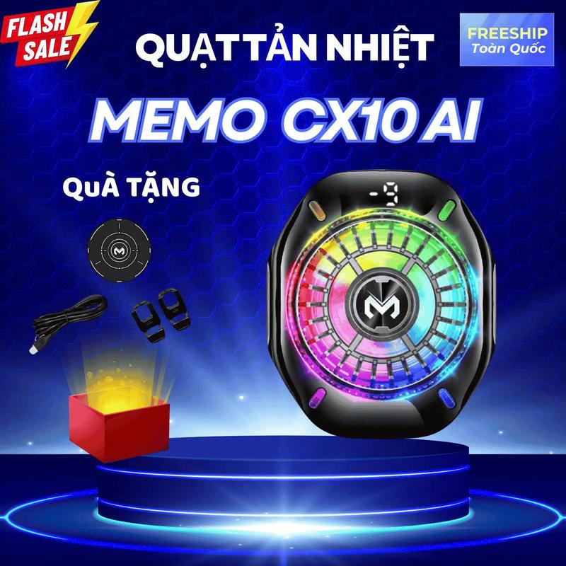 Quạt Tản Nhiệt Điện Thoại, Sò Lạnh MEMO CX10 AI – Hiển Thị Nhiệt Độ LED, Đèn…