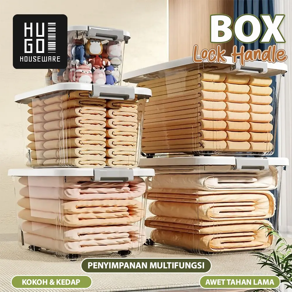 BISA COD Container Box Storage Organizer Box Tempat Penyimpanan Besar Jumbo Multifungsi Kontainer Box Plastik