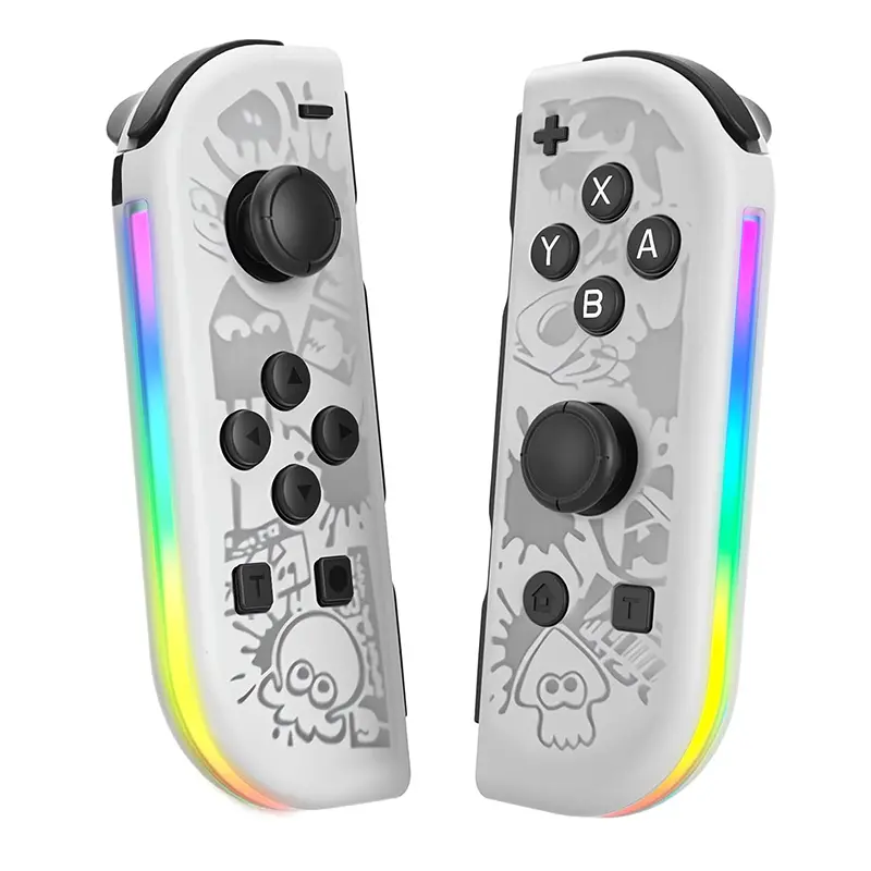 Nintendo Switch Joycon Wireless Controllers for Nintendo Switch - Controllers with RGB Lighting, Dual Vibration, Wake-up