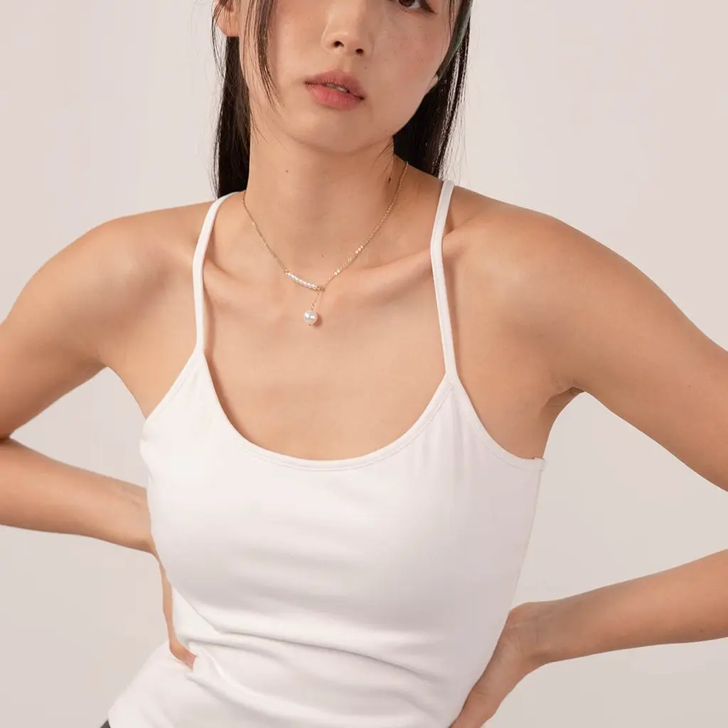 Best Of Basics Cross Tank Top in White