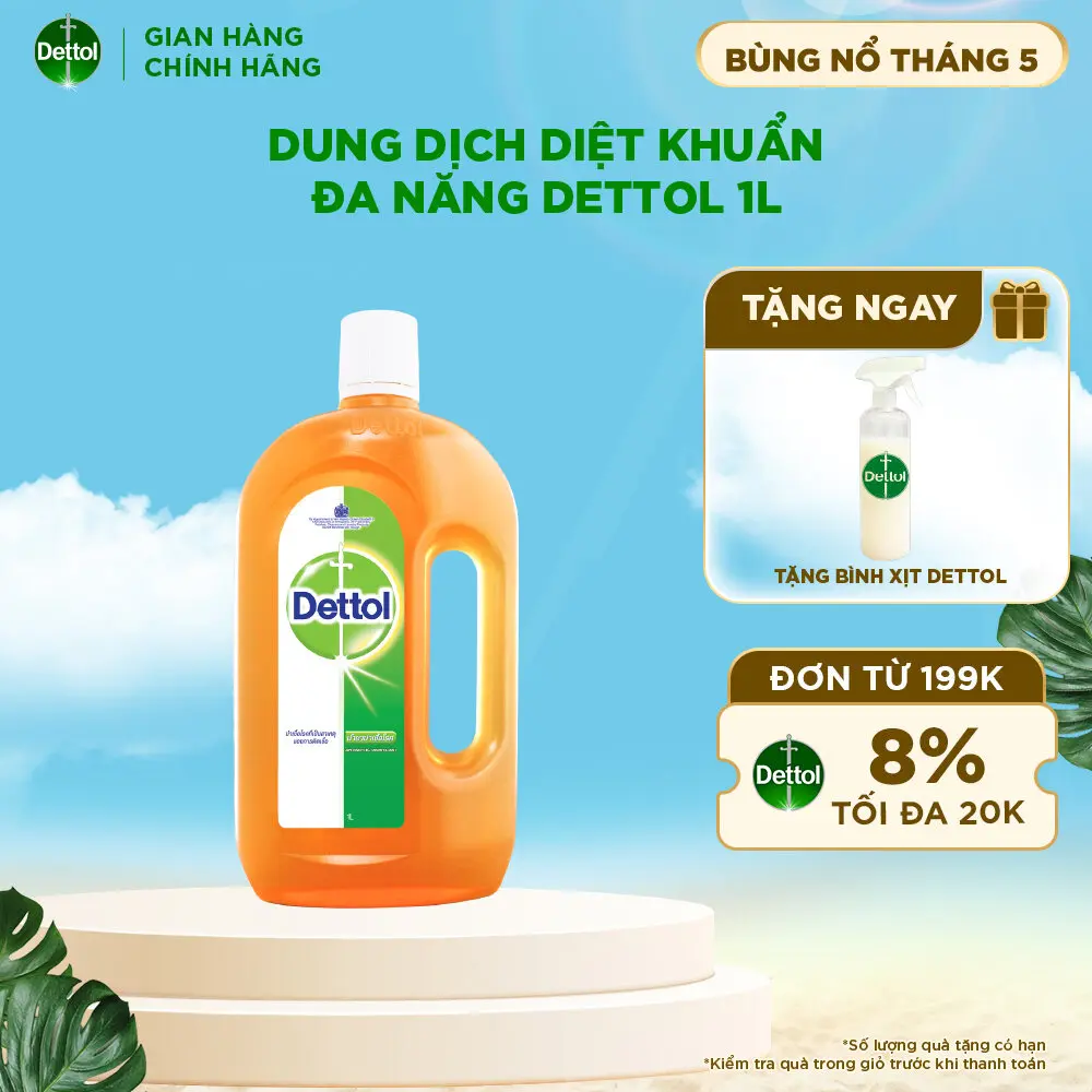 Dung dịch diệt khuẩn khử mùi đa năng Dettol chai 1L