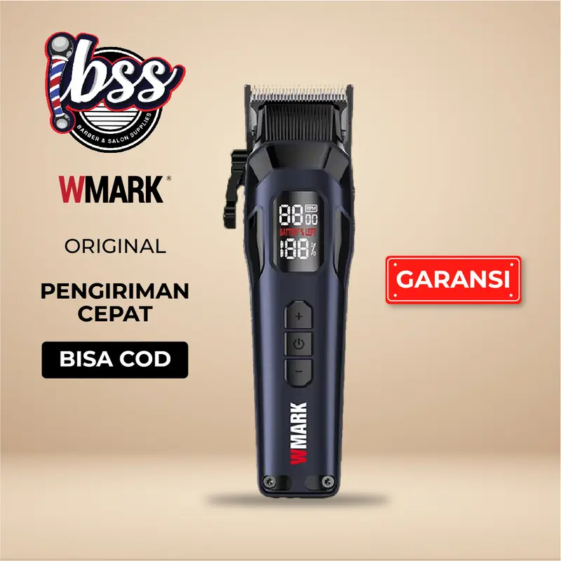 WMARK NG-8080 CLIPPER CORDLESS 7000 - 9000 RPM /  PROFESSIONAL ELECTRIC HAIR CLIPPER CORDLESS / ALAT CUKUR RAMBUT PROFESIONAL / MESIN CUKUR BARBER / IBSS 5
