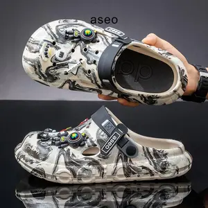 Aseo Sandal Pria Wanita Anti Slip Baim Clog Korean Style Slip On Kodok Terbaru Kekinian Sandal Karet H203
